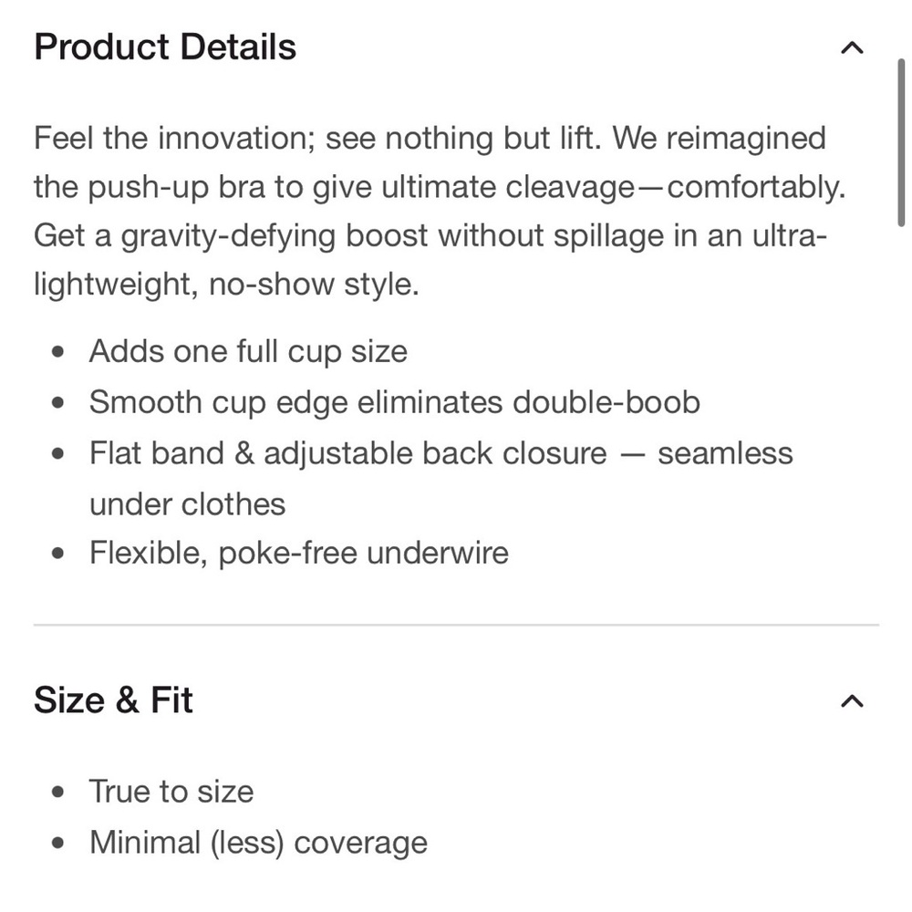 Black Push-Up Bra from ThirdLove. 36A. Never worn. Only tried on. - Picture 5 of 5